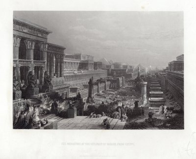 A partida dos filhos de Israel do Egito de David Roberts